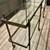Double Glass Shelf Console Table with Hammered Metal Finish 2 thumbnail