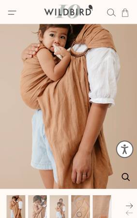 Wildbird Linen Ring Sling Baby Carrier 1