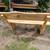 #2-Handcrafted 5Ft Ponderosa Pine Blue Wood Bench with Back Rest 5 thumbnail
