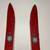 Vintage Red Skis Wood / Metal / Leather 1950s 7 thumbnail