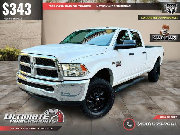 $343/mes - CAMIÓN DODGE RAM 3500 4X4 DE LARGA CABINA, V8 HEMI 6.4L, AÑO 2017, FINANCIAMOS - $23.495 (LLAME AL (480) 573-7661, ULTIMATE POWERSPORTS)63469901917187121