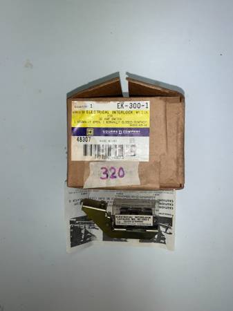 Interlock SQD EK-300-1 1 N/O & 1 N/C for 30 Amp Switch (NEW) 1