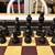 Handsome Wooden Chess Set/Checkers/Back Gammon And Dark Brown Casing 8 thumbnail