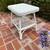 VINTAGE WHITE WICKER TABLE WITH SHELF 2 thumbnail