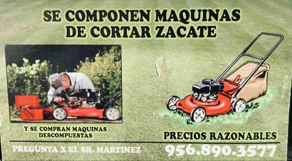 I Buy Lawnmwers / Se compran maquinas descompuestas 1