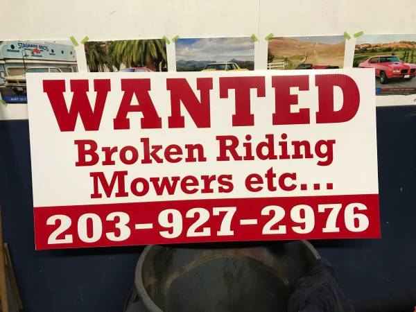 Wanted broken, riding mowers and tractors - $12,563 (East Haven)63469924763521121