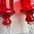 Pair 11.5” Tall Ruby Red Glass Goblets / Vase / Potpourri / Candle Holder 5 thumbnail