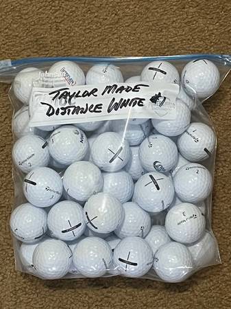 50 TAYLOR MADE DISTANCE WHITE USED LIKE NEW GOLF BALLS #1 1