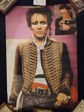 36"x 25" Rare Adam Ant 1980 Vintage Poster 1