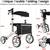 Luxury Rollator Walker, lightweight aluminum, 10" wheels, soft handles 2 thumbnail
