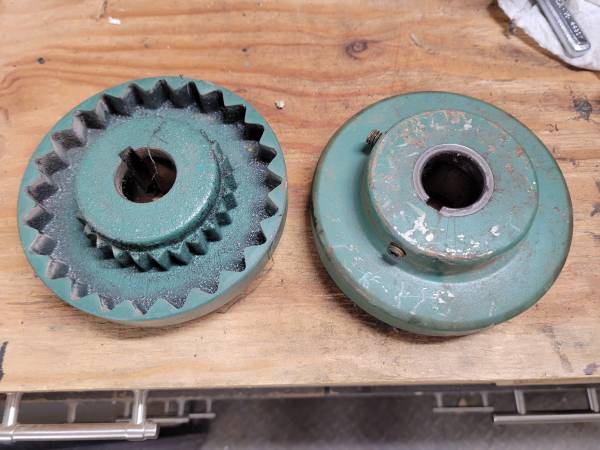 Martin Quadra Flex coupling flanges/hubs, 1" bore, 1/4" keyway, two 1