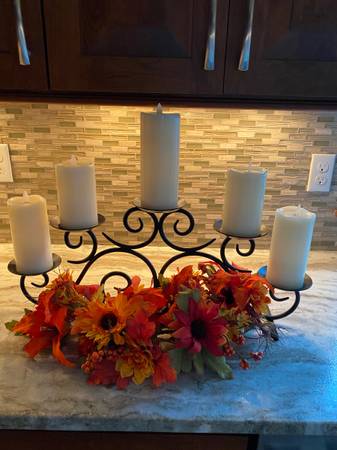 Iron & Candle Accent Holder 1