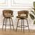 New 6 Tufted Bar Stools with Back Seat Chair 28in Counter Height Brown 6 thumbnail