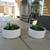 Pair Of White Round Garden Pots With Succulents 1 thumbnail