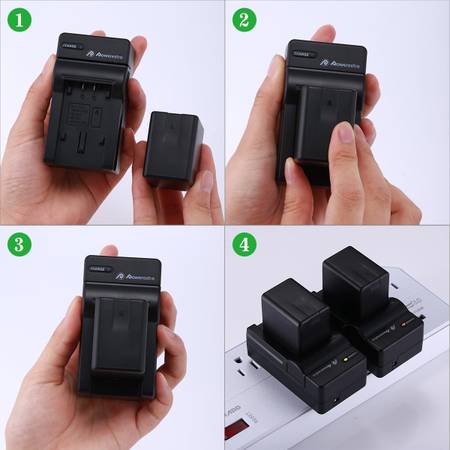 Wall Charger + 2 High Capacity 4000aH Batteries 4 Panasonic Camcorders - $40 (Somerville)63471380828419122