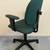 Rolling Office Computer Desk Chair Green Cloth Adj Arm Rests 5 thumbnail