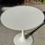 Mid Century Modern White Tulip Pedestal MCM Round Dining Table 5 thumbnail