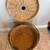 Vintage very large wooden basket with iron cast hardware 9 thumbnail