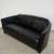 Free Postmodern Art Deco Style Italian Black Leather Sofa 3 thumbnail