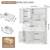 74.2'' Tall Kitchen Pantry Cabinet with Glass Doors, Large Hutched Sto 5 thumbnail