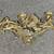 Antique Ornate 3 Arm Brass Wall Sconce Fixture 10 thumbnail