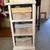 White Wood Shelving storage unit with 3 pull out wicker basket/drawers 17 thumbnail