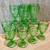 VTG Hazel Atlas Colonial Block Goblets Tumblers Green Depression Glass 1 thumbnail