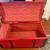 Red Storage Trunk with Wheels  Very sturdy solid wood red storage trunk with bla 2 thumbnail