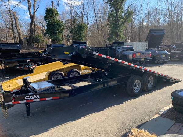 2026 CAM Superline 8.5x22 HD Power Deckover Tilt Equipment Trailer 16k 1