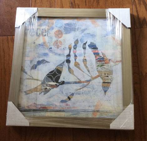 Home Decorators 32H x 32W Floated Silver Framed Art Print 1