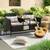 New Outdoor Patio Loveseat Set, Modern Rattan Patio Sofa Set with Cushions and B 4 thumbnail