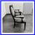 Louis Xvi Style Black & White Armchairs, Pair 4 thumbnail