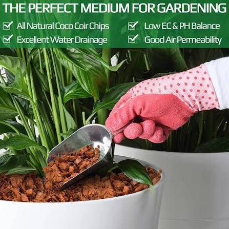 Gardening mulch Barks coconut Huskchips 10lbs compressed blocks 1