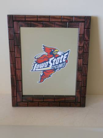 #191 Iowa State Cyclones logo on a framed mirror 1