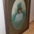 GORGEOUS Antique Oak Framed Little Girl Bow in Hair Colored B&W Photo 4 thumbnail