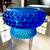 Blue Hobnail Glass Candle holder 2 thumbnail
