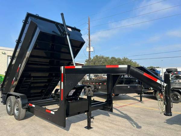 2026 Texas Pride Dump Trailer 7x14x3 Telescopic Gooseneck Dump Trailer 1