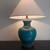 Vintage Large Turquoise Ceramic Oriental Style Lamp. 15 thumbnail