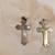2 Vintage Mexican Sterling Silver Mexican Cross Pendants 2 thumbnail