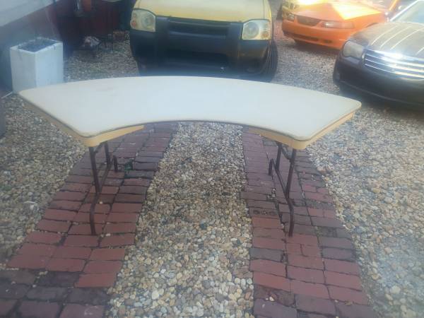 Table folding, portable, desk, display table. 7 x 3 foot.  C my other items 1
