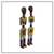 Cameroon Grassfields Bamileke Beaded Standing Figures, Pair 1 thumbnail