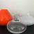 3 glass bud vases- orange - white- clear 10 thumbnail