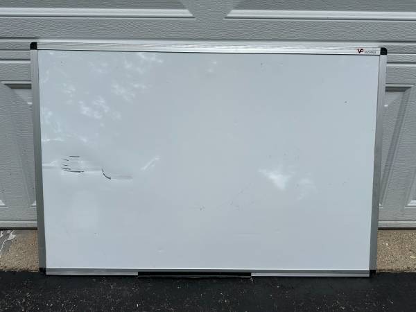 VIZ-PRO Magnetic Dry Erase Board, 36 X 24 Inches, Silver Aluminum Fram 1