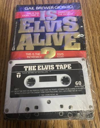 Sellado - Libro y cinta de casete '¿Está Elvis vivo?' de Gail Brewer-Giorgio - 10 USD (Tacoma)