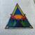 DAVID SCHEID Stained Glass Sunset Sunburst Triangle Rainbow Metal Fram 5 thumbnail