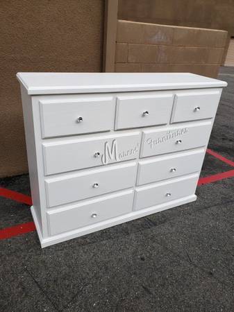 WHITE 9 DRAWER DRESSER 1