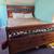 Queen sleigh bed with 13” memory foam mattress & matching nightstands 1 thumbnail