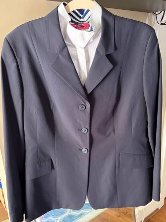 R.J. Classics Xtreme Softshell Equestrian Show Coat - Navy, 14 1