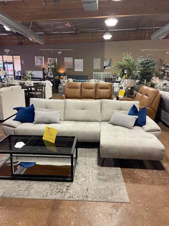 2-Piece Sectional with Right Chaise and Dual-position Backs for Adjust 1