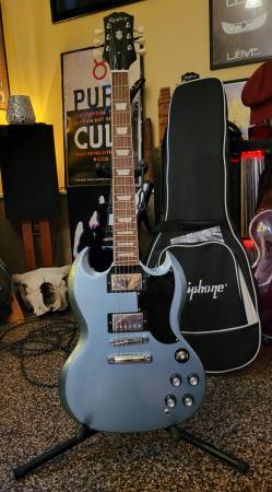 Epiphone Exclusive 1961 SG Standard Pelham Blue w/Gig Bag NEW! 1